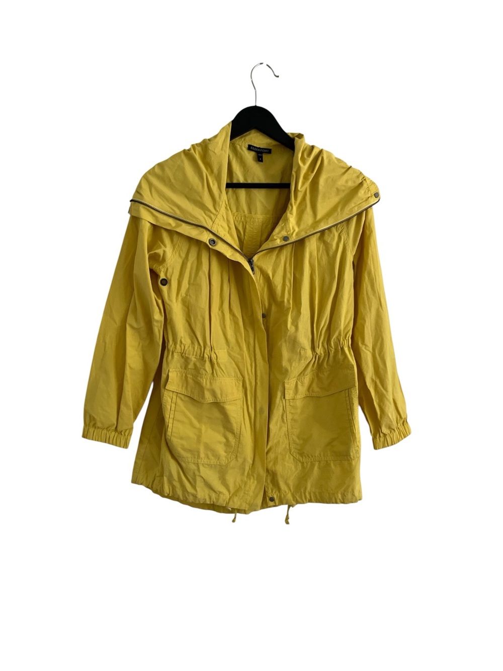 Eileen Fisher Yellow Hooded Utility Anorak